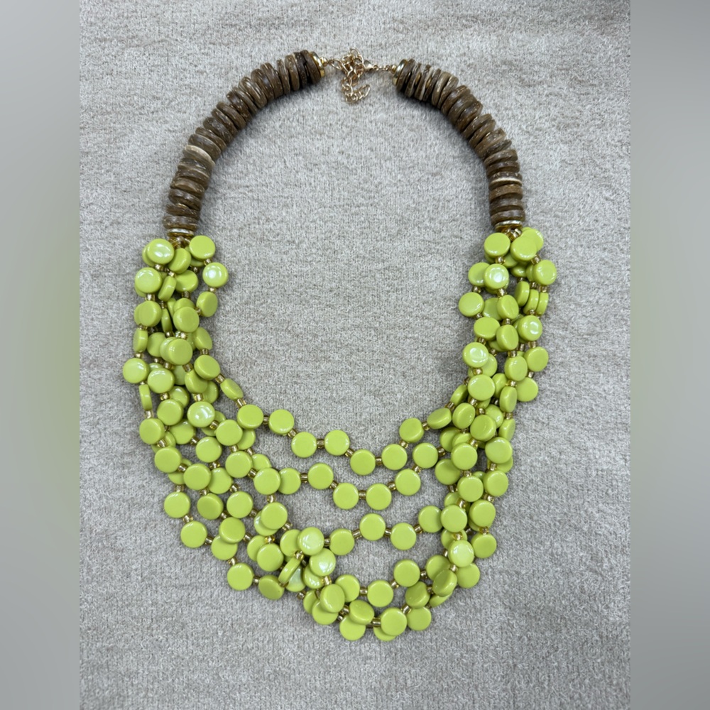 Lime Green Beaded Necklace